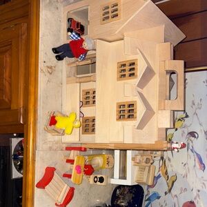 Melissa & Doug Wooden Dollhouse Playset with Accessories